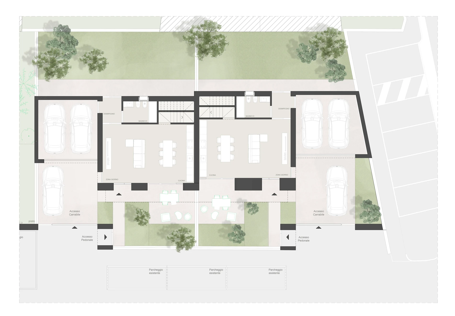 Planimetria del piano terra della Residenza di Vittorio